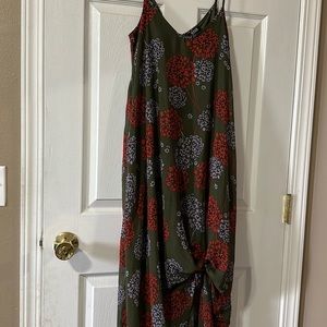 Ana tank long maxi flower dress adjustable straps